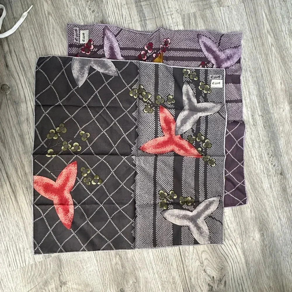 Two pocket handkerchiefs